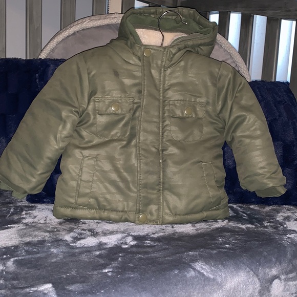 12 months Olive green Coat - Picture 2 of 5